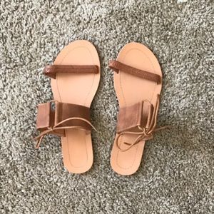 Brown leather sandals